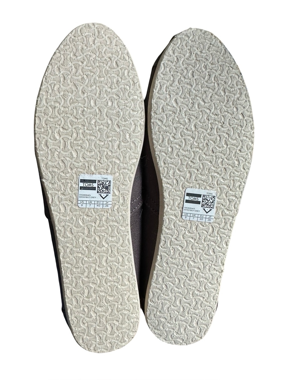 NWT TOMS Alpargata Classic Gray Slip On Canvas Shoes Gray 9 - Picture 4 of 7